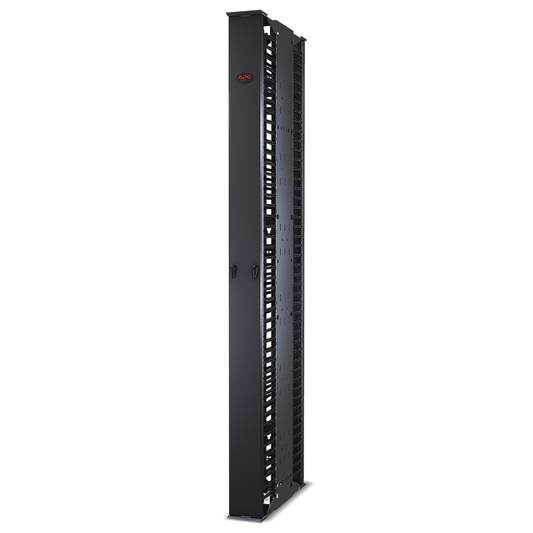 Performance,Vertical Cable Manager for 2 & 4 Post Racks, 84"H x 6"W, Double-Sided with Doors