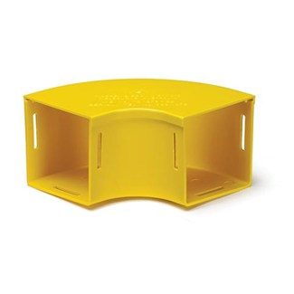 4x8 Horizontal Elbow, 90 deg, with Cover, Yellow