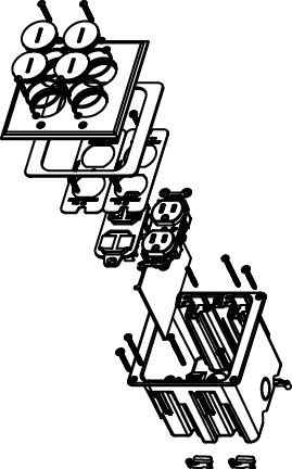 WMFB2DRKS4N Series Dual-Gang Floor Box Assembly