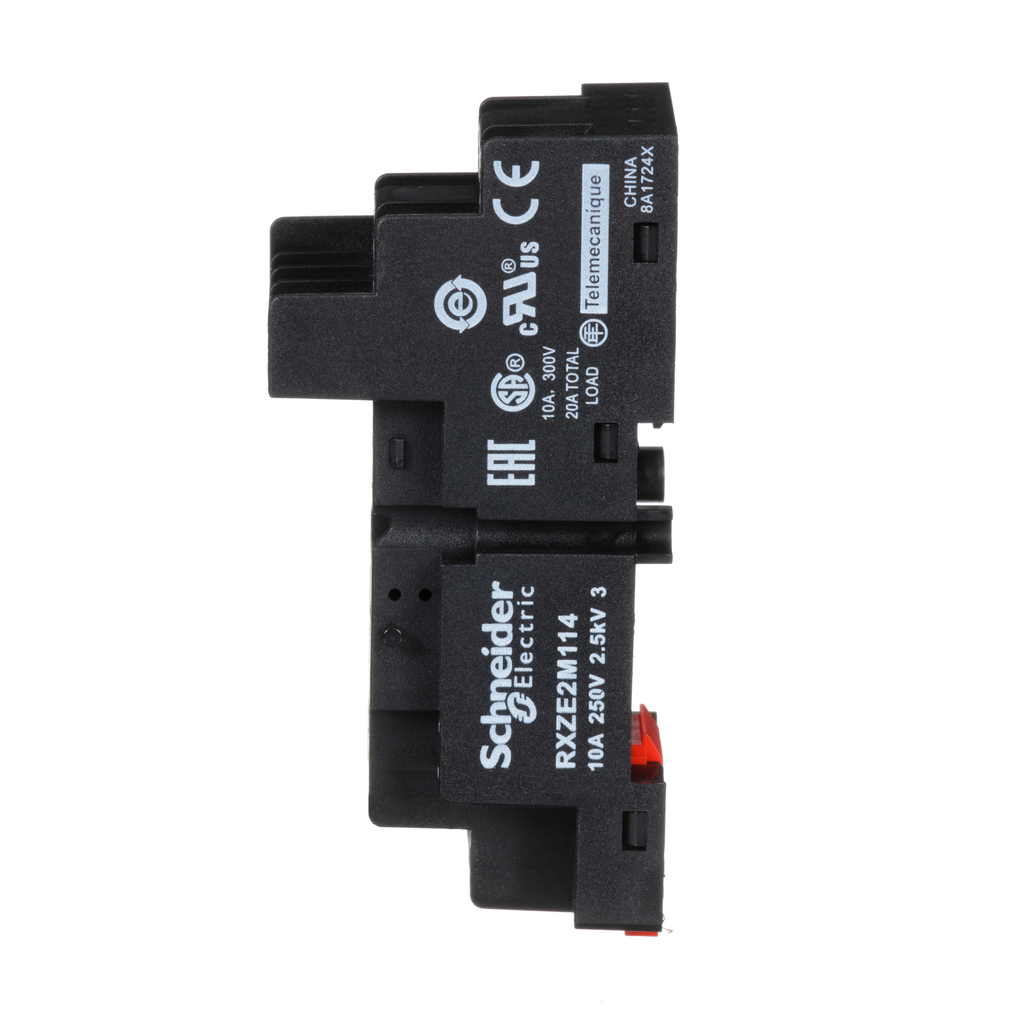 Zelio, plugin relay socket, mixed contact, 10 A, 250 V, screw clamp, for RXM2 or RXM4 relays