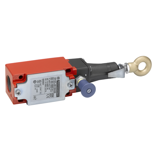 Latching emergency stop rope pull switch, Telemecanique rope pull switches XY2C, e XY2CJ, straight, 2NC Pg13.5