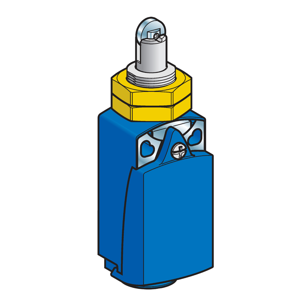 Limit switch, Limit switches XC Standard, XCKD, M18 steel roller plung ...