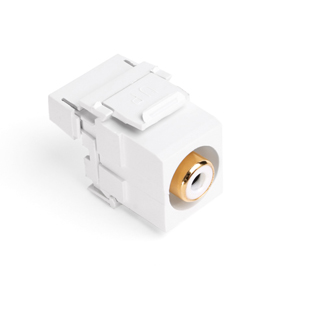 RCA 110-Termination QuickPort Connector, White Barrel, White Housing