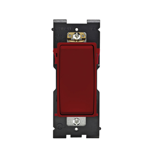 RENU 15 Amp 4-Way Switch, Red Delicious Leviton Renu Switch RE154-RE for 4-Way Applications, 15A-120/277VAC, in Red Delicious