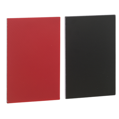 Unmarked legend 18x27mm for legend holder 30x50mm, Harmony XB4, 1 black side, 1 red side