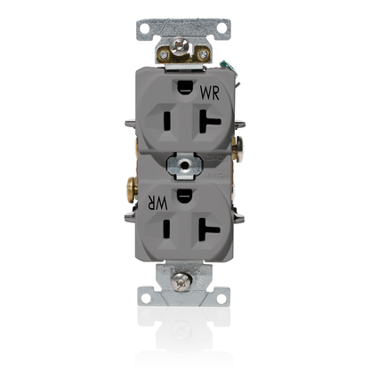 Weather-Resistant Duplex Receptacle, 20 Amp, 125 Volt