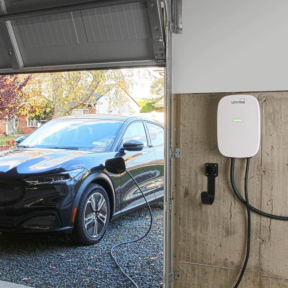 80 Amp Level 2 Electric Vehicle Charging Station With Wi-Fi, Works with My Leviton App