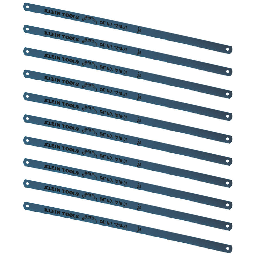 Bi-Metal Blades, 18 TPI, 12-Inch, 10-Pack