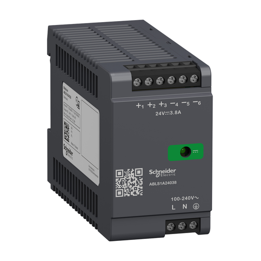 Regulated Power Supply, 100-240V AC, 24V 3.8 A, single phase, Optimized