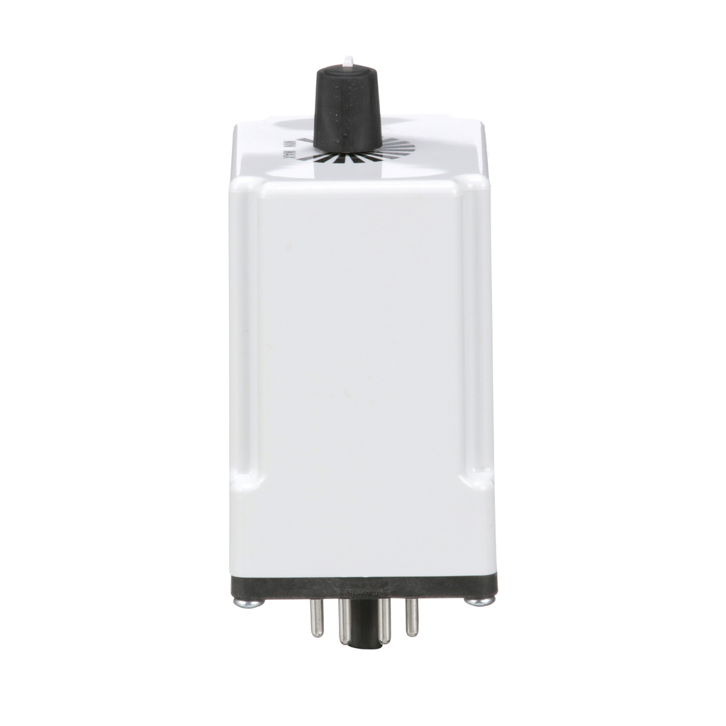 Timing Relay, Type JCK, plug In, on delay, adjustable time, 0.1 to 10 seconds, 10A, 240 VAC, 120 VAC/110 VDC