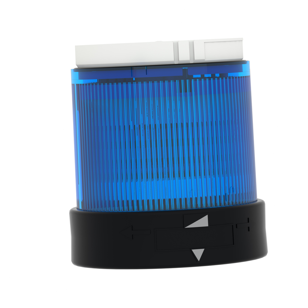 Indicator bank, Harmony XVB, illuminated unit, plastic, blue, 70mm, steady, integral LED, 24V AC/DC