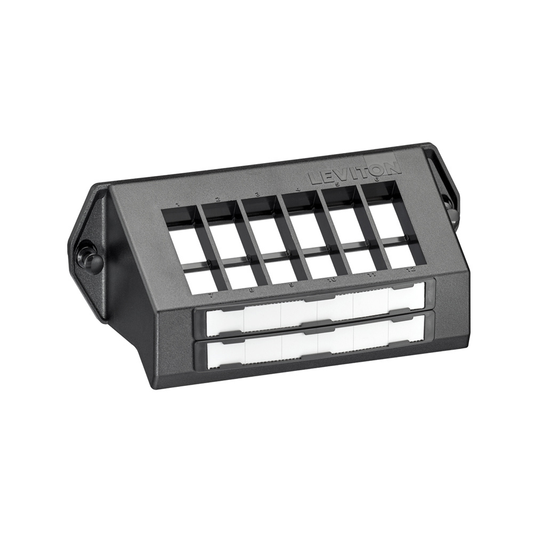 12-Port, QuickPort Mounting Bracket. Accepts 12 QuickPort connectors.