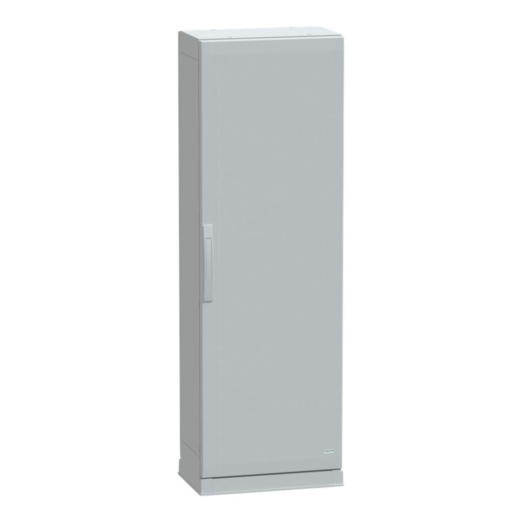 Floor standing polyester enclosure, Thalassa PLA, plain door, open bottom, 1500x500x320mm, IP54, IK10