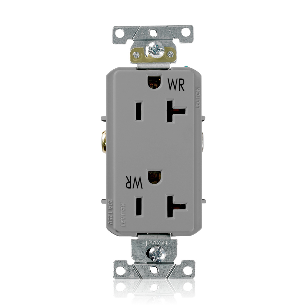 Weather-Resistant Decora Plus Receptacle, 20 Amp, 125 Volt