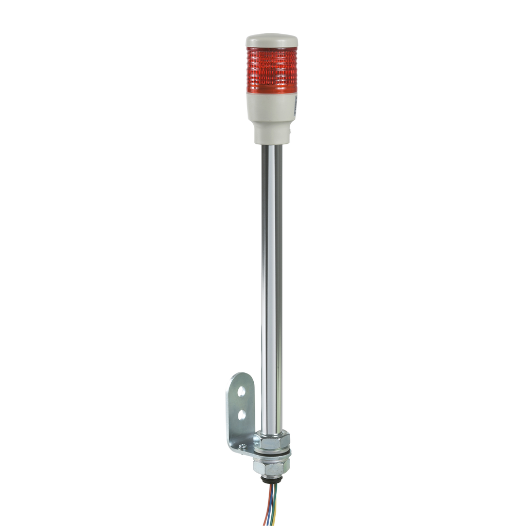 Monolithic precabled tower light, Harmony XVC, plastic, red, 40mm, tube mounting, steady, IP23, 24V AC DC