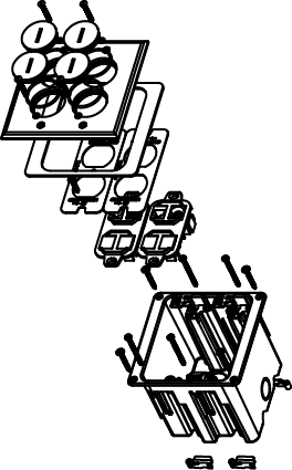 WMFB2KS8B Series Dual-Gang Floor Box Assembly