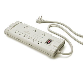 Office grade surge strip with ABS plastic enclosure; 120V/15A; 6 ft cord with 5-15Pplug; (9) NEMA 5-15R outlets; 62.5kA Max Surge Current; 2020 Joules - BEIGE