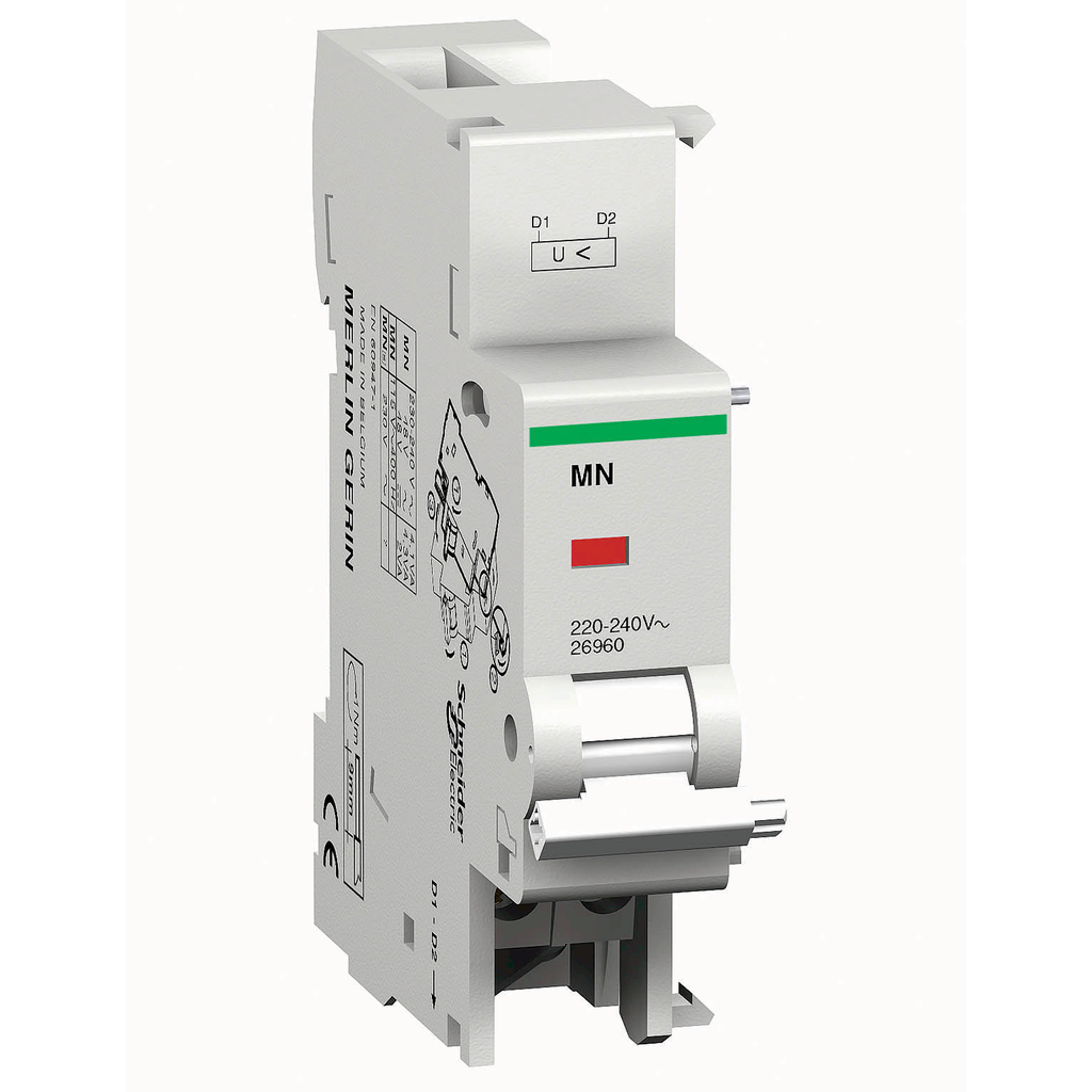 Multi9 - undervoltage release - MN - 120 V AC - 24 V DC