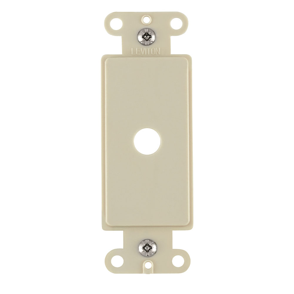 .406" diameter Hole, Dimmer Shaft. Plastic wallplate adapter. Light Almond