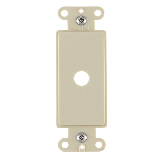 .406" diameter Hole, Dimmer Shaft. Plastic wallplate adapter. Light Almond