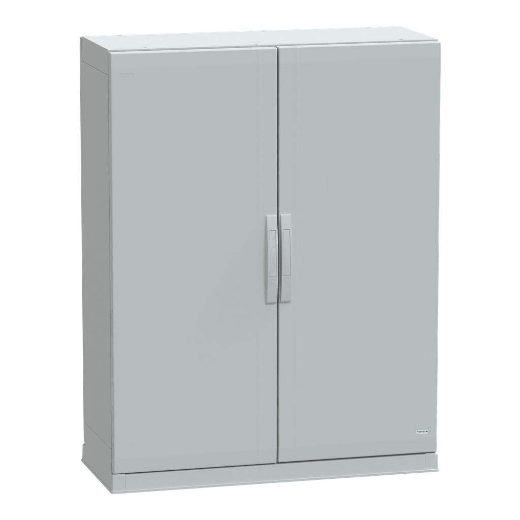 Floor standing polyester enclosure, Thalassa PLA, plain door, open bottom, 1250x1000x420mm, IP54, IK10