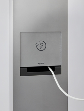 Charging Station with Accent Light 3-Gang, 1 Duplex GFCI Receptacle and 2 4-Port USB Outlets