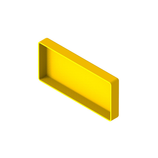 4x8 End Cap Slotless, Yellow