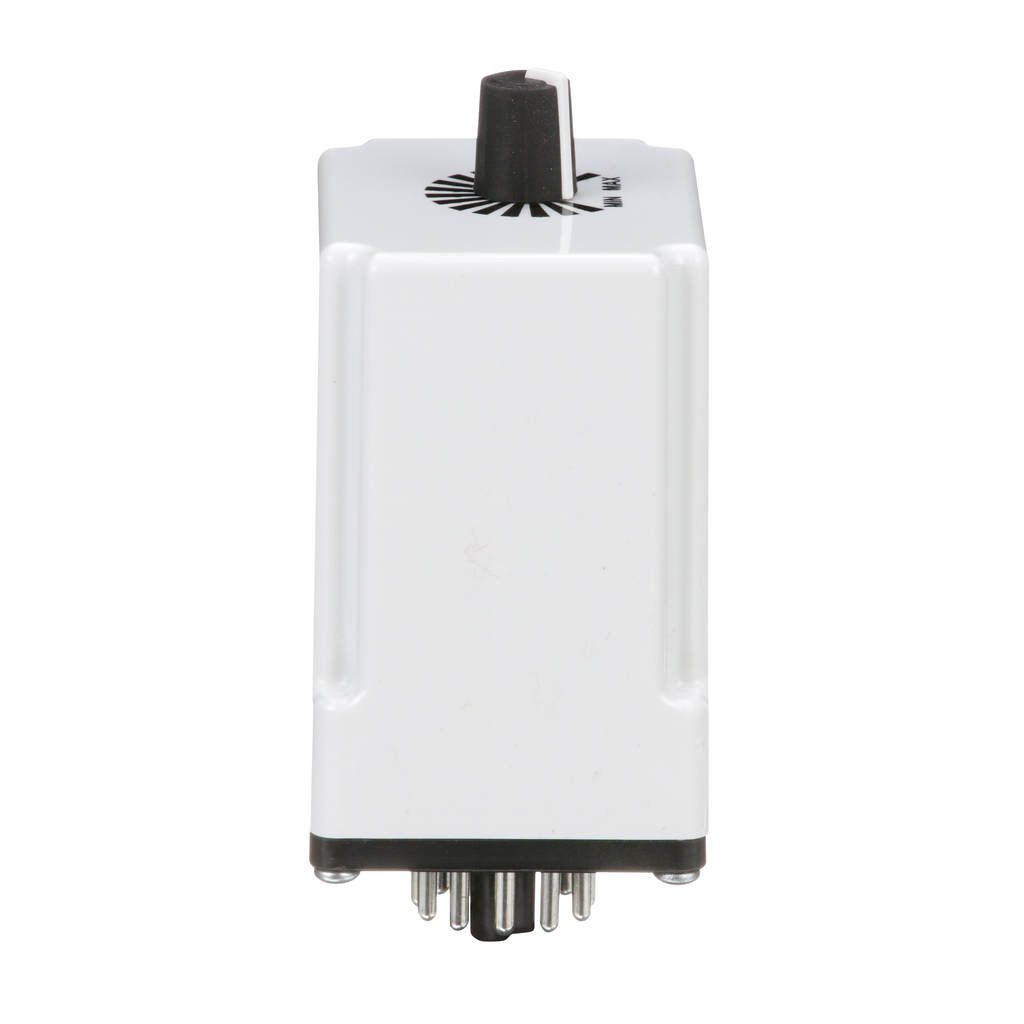 Timing Relay, Type JCK, plug In, off delay, adjustable time, 0.1 to 10 seconds, 10A, 240 VAC, 120 VAC/110 VDC