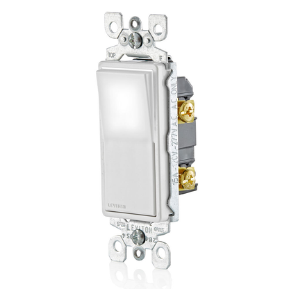 Decora LED Illuminated Rocker Single-Pole Switch