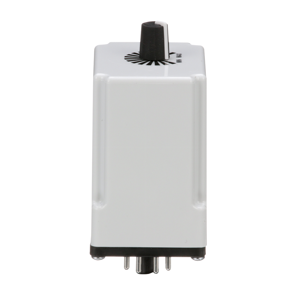 Timing Relay, Type JCK, plug In, on delay, adjustable time, 0.1 to 10 seconds, 10A, 240 VAC, 24 VAC/DC