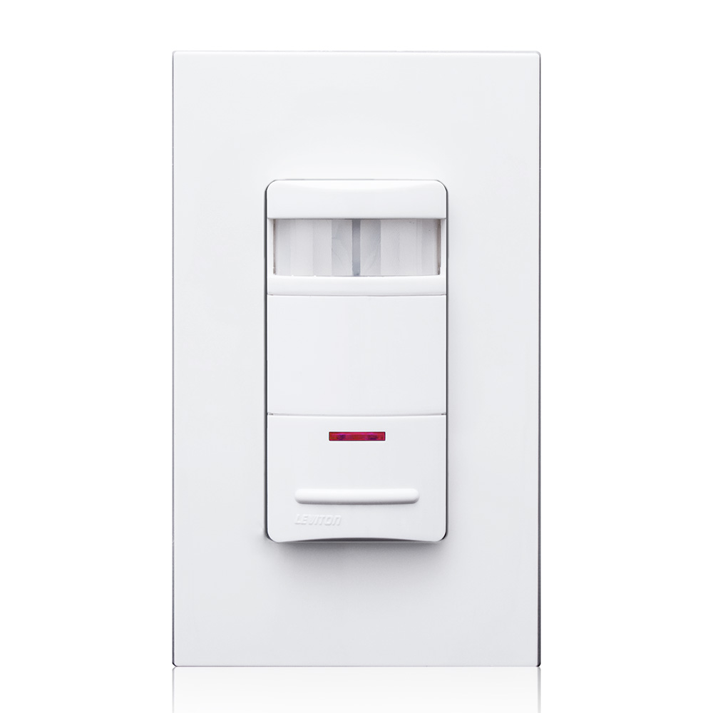 Occupancy Sensor, PIR, Wall Switch, 2100SF, 120-277V, White, Decora