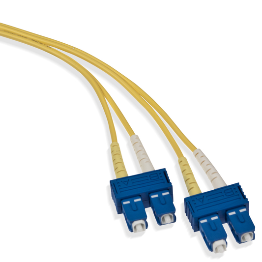 Economy Patch Cord, 9/125 um Single-Mode OS2, OFNR Duplex, SC-SC, 5 meters