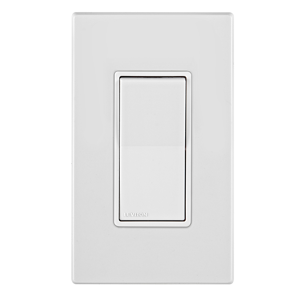 Decora Edge 15 Amp Single Pole Rocker Switch, White