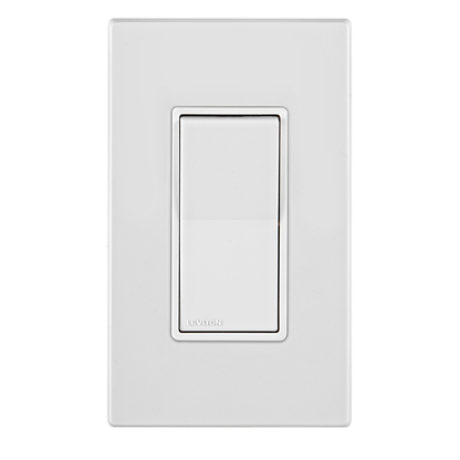 Decora Edge 15 Amp Single Pole Rocker Switch, White