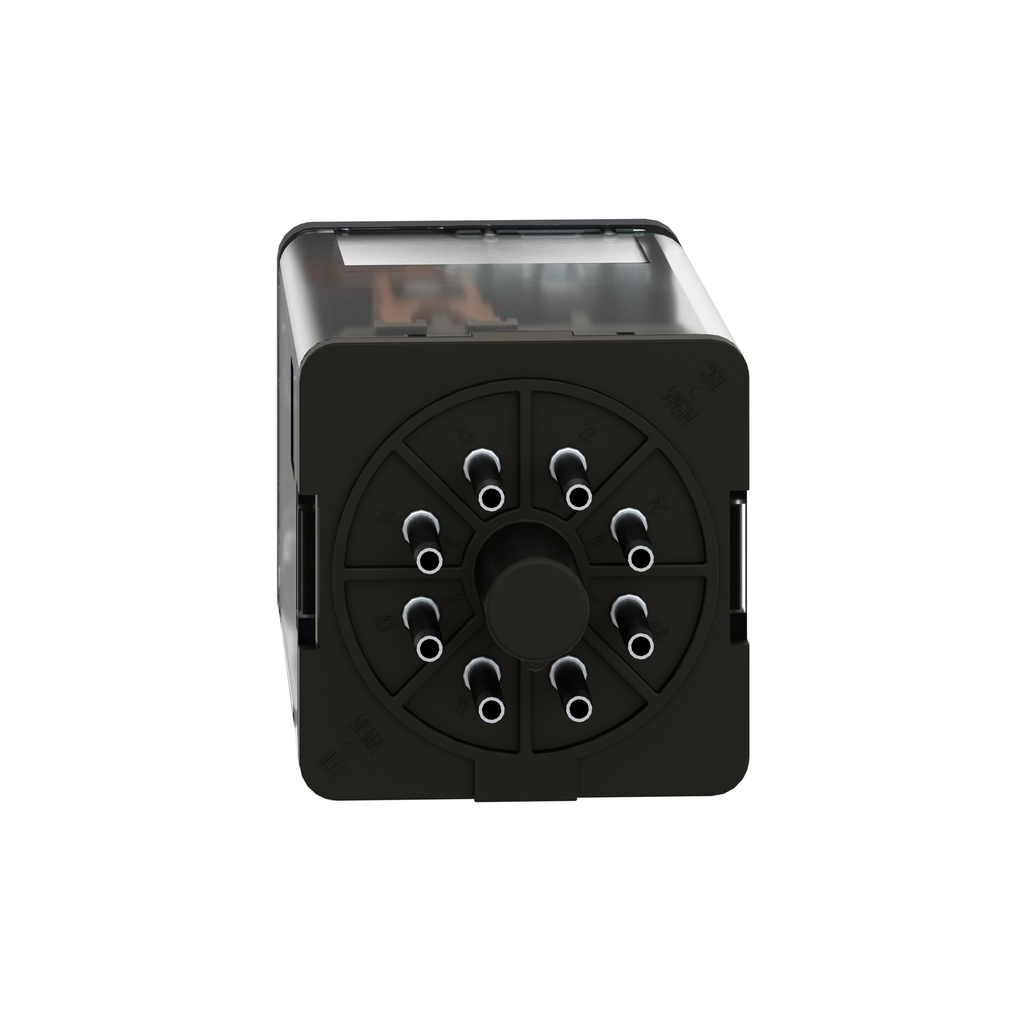 Universal plug in relay, Harmony, 10A, 3CO, with LED, lockable test button, 110V DC