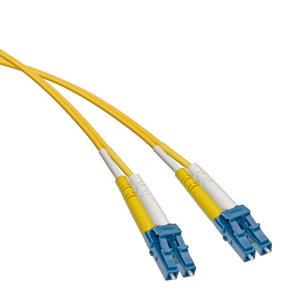 Economy Patch Cord, 9/125 um Single-Mode OS2, OFNR Duplex, LC-LC, 1 meter