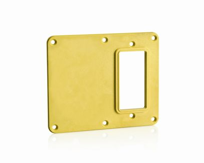 1 - GFCI/decora Receptacle Coverplate, 1 - Blank Coverplate - YELLOW