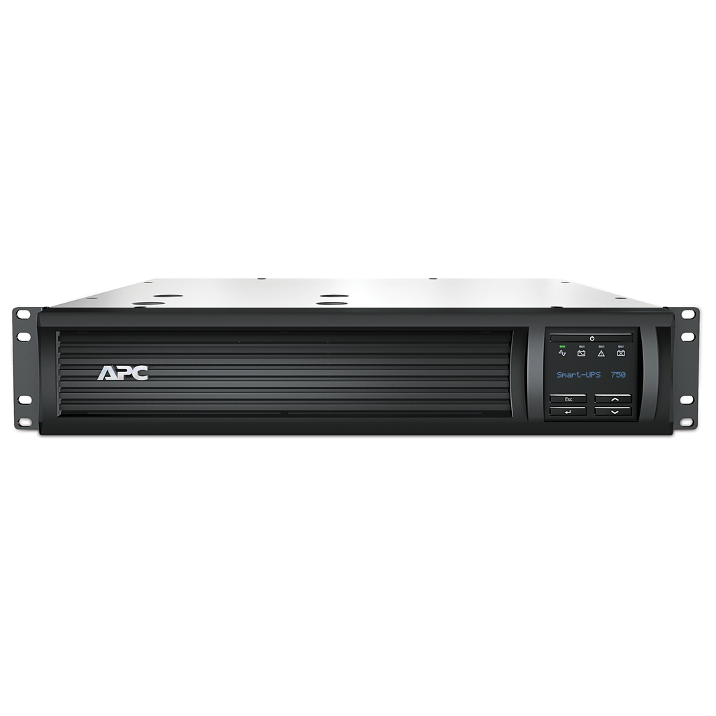 APC Smart-UPS, Line Interactive, 750VA, Rackmount 2U, 120V, 6x NEMA 5-15R outlets, SmartConnect Port+SmartSlot, AVR, LCD