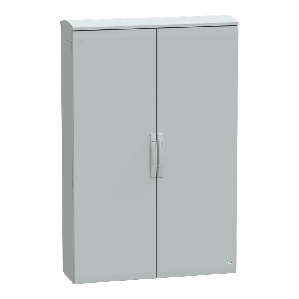 Floor standing polyester enclosure, Thalassa PLA, plain door, ventilated canopy, 1500x1000x320mm, IP44, IK10