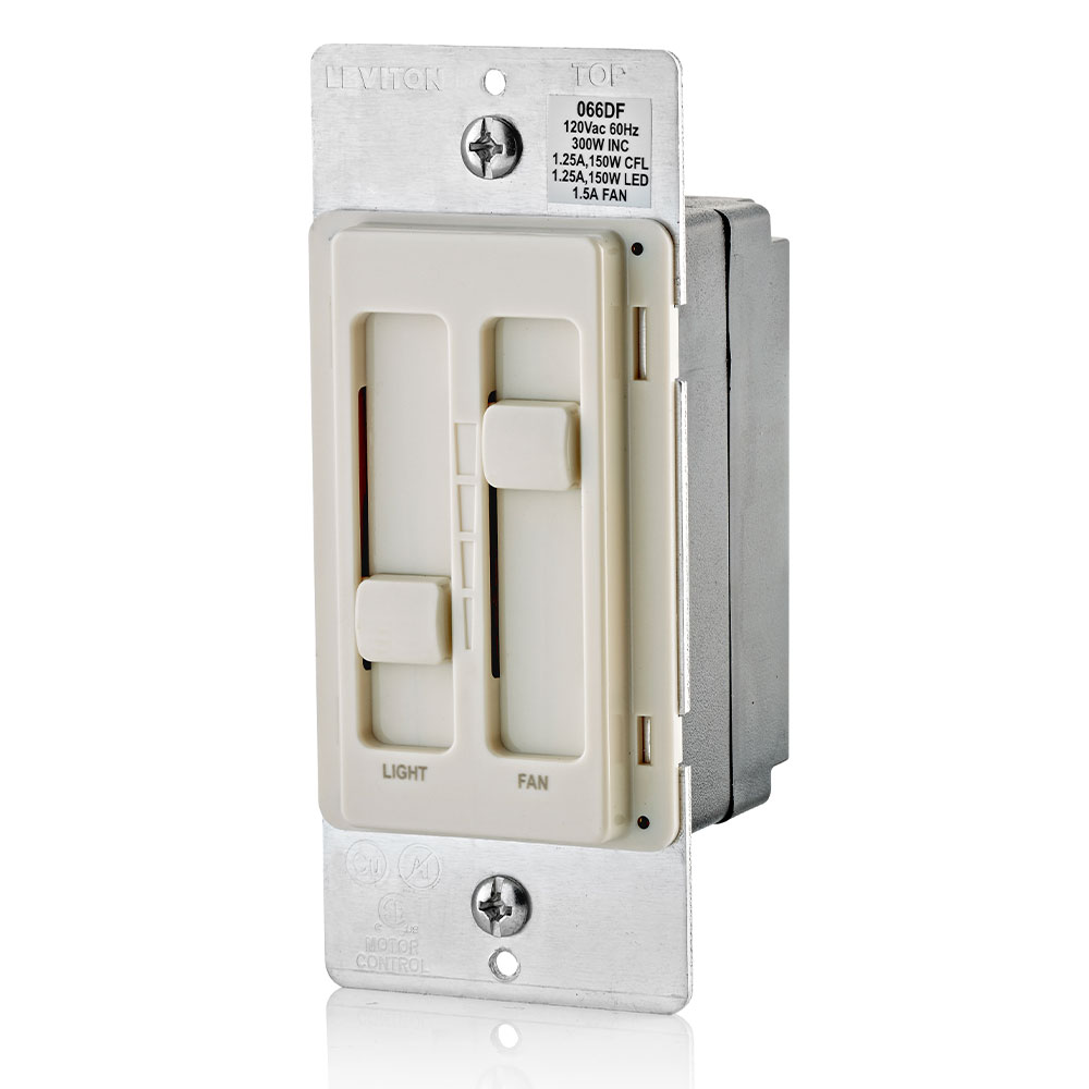 SureSlide Ceiling Fan Control and Dimmer Switch for LED, Halogen and Incandescent Bulbs