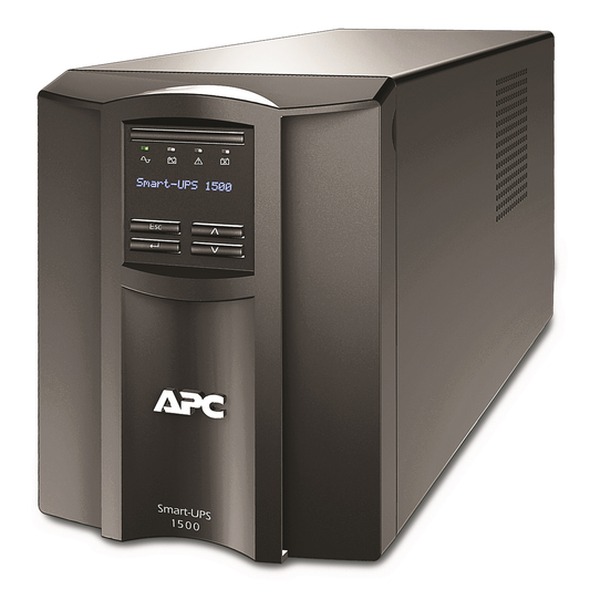 APC Smart-UPS, Line Interactive, 1500VA, Tower, 120V, 8x NEMA 5-15R outlets, SmartConnect Port+SmartSlot, AVR, LCD, TAA