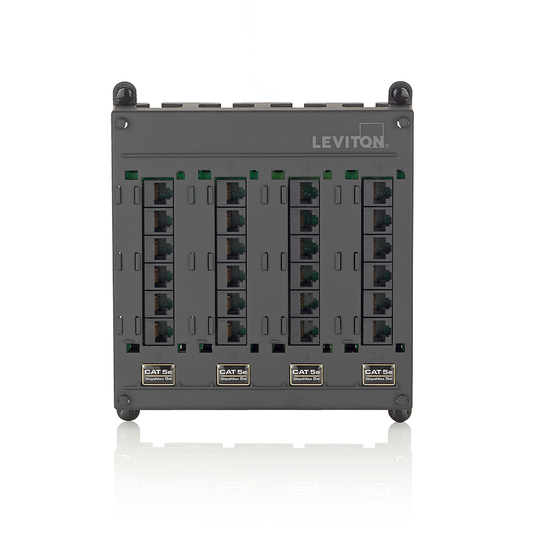 Twist & Mount Patch Panel, (24) Cat 5e ports