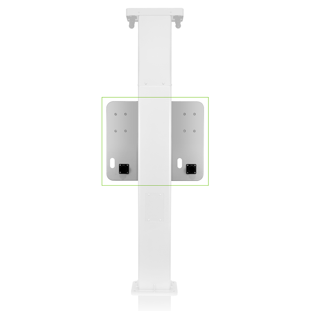 Mounting Template for Dual Mount Charging Station Pedestal, Side/Side with Retractable Cord Management