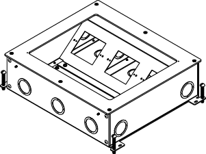 RFB9-OG A/V Four-Compartment Nine-Gang On-Grade Floor Box