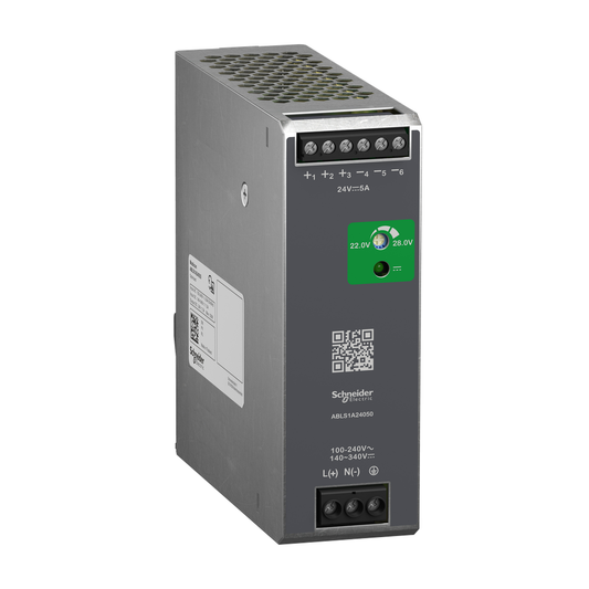 Regulated Power Supply, 100-240V AC, 24V 5 A, single phase, Optimized