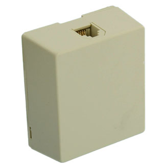 Type 625A2 Surface Mount Jack, 6P4C, Screw Terminal, Ivory