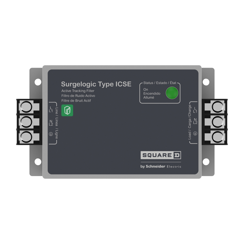 Surge protection device, Surgelogic, type ICSE, 2.5A, 240 V, flange, active tracking filter