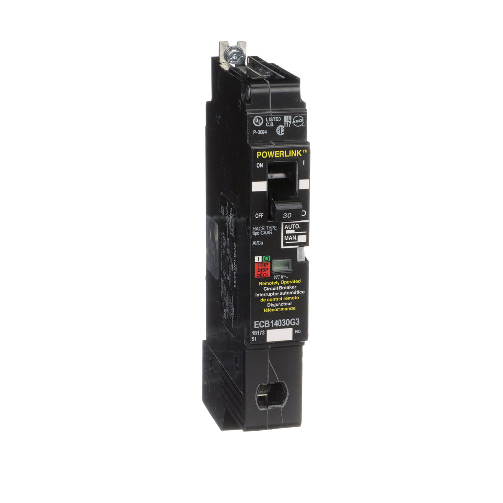 Circuit Breaker, PowerLinkâ„¢, 30A, 1 pole, 277VAC, 14kA, remotely operated, bolt on mount