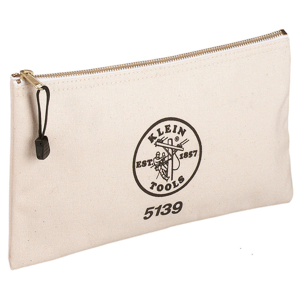 Zipper Bag, Canvas Tool Pouch to 12.5 x 7 x 0.7 -Inch