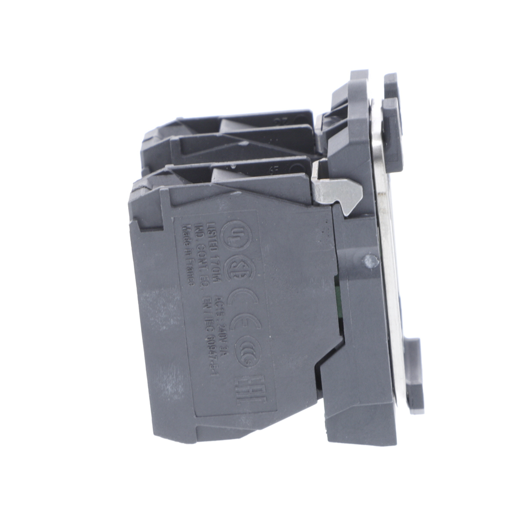 Single contact block with body fixing collar, Harmony XB5, plastic, screw clamp terminal, 2NO